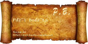 Pál Beáta névjegykártya