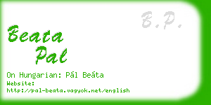 beata pal business card