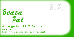 beata pal business card